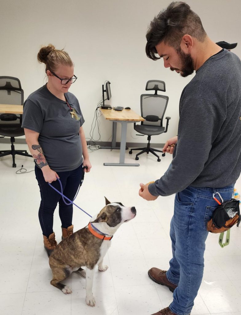 Checkers training with Skylar in OHS Salem Campus