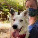 fiona the dog with owner Margaret summer appeal