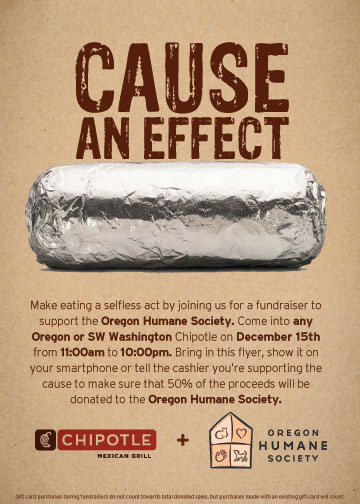 Eat at Chipotle on Dec. 15 & Help Pets