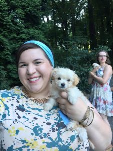 Volunteer laura horon with dog